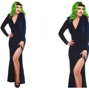 NWT Collectif Vintage US16 Lexie Navy Velvet maxi dress, mermaid dress